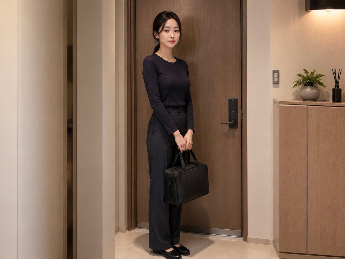 서울 방문 홈케어 일정을 준비하는 젊은 성인 한국 여성 관리사